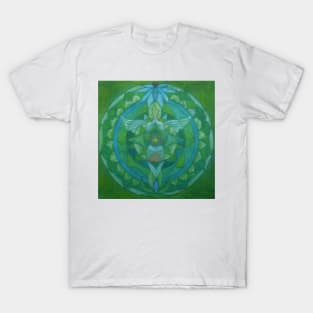 Heart chakra angel free-hand mandala T-Shirt